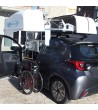 Grúa de elevación almacena silla de rueda plegable en cofre sobre techo de coche TRAN-WCT